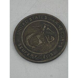2 Vintage Marine Corps Semper Fidelis Coin Double-Sided Toys For Tots Foundation